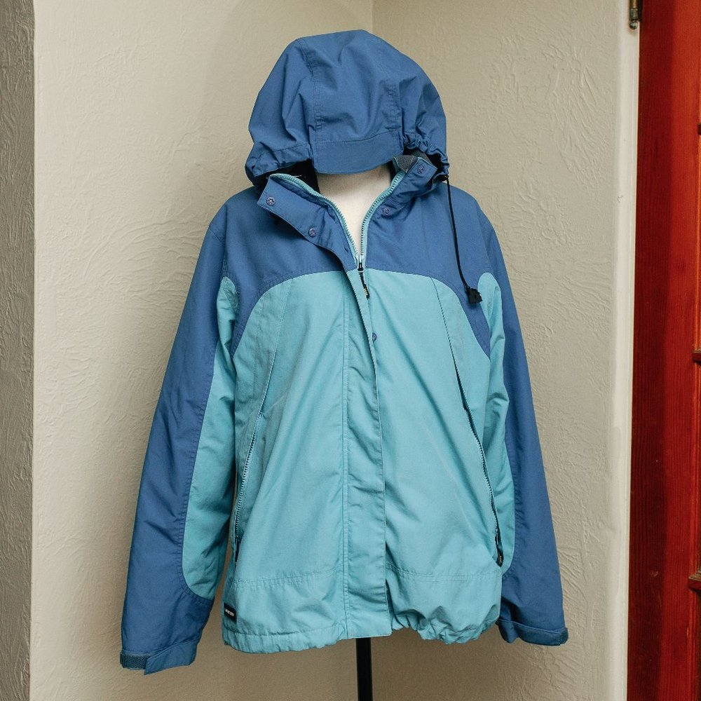 Lands'End Women's Blue 2 in 1 Squall Jacket